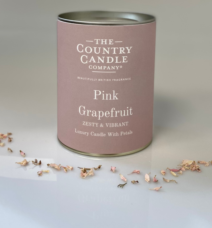 Pink Grapefruit Glass Candle