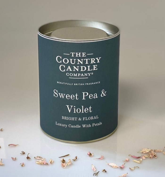 Sweet Pea & Violet Glass Candle