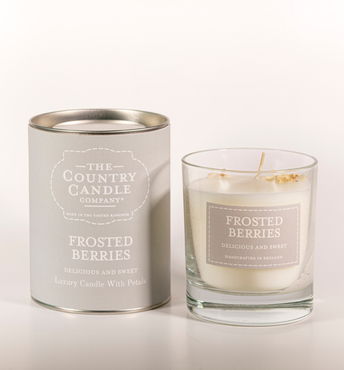 Frosted Berries Glass Candle