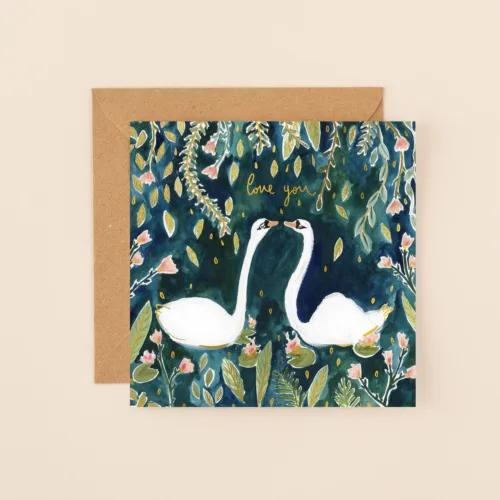 Love You Swans Card
