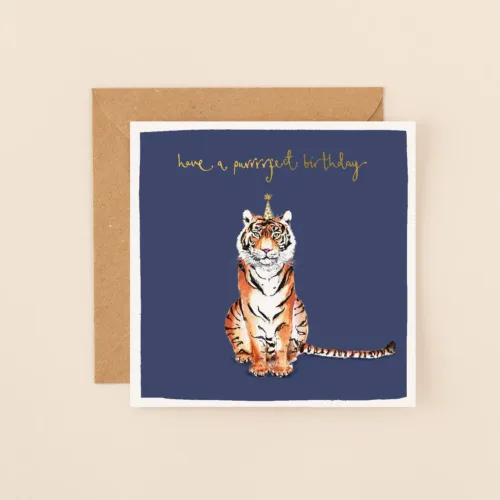 tiger safari birthday card